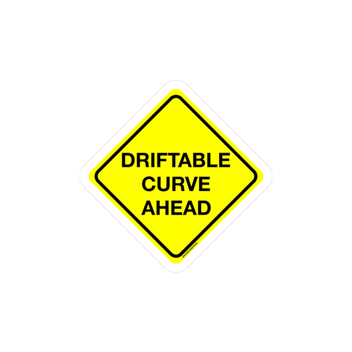 Driftable Curve Ahead Decal